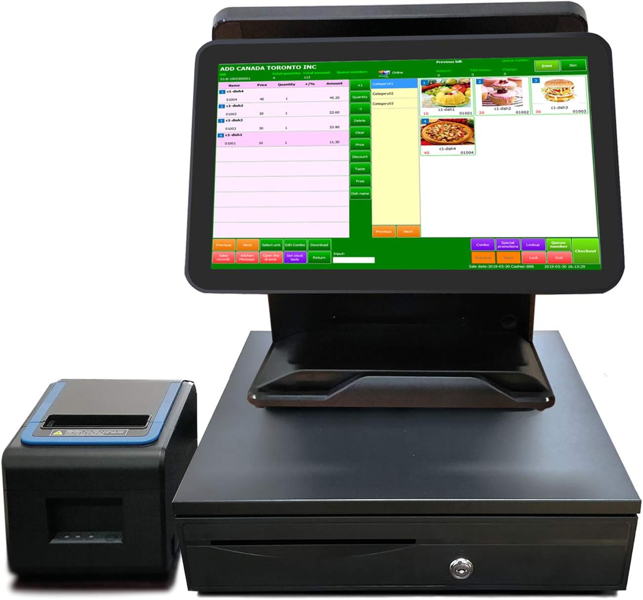 All in One POS System Terminal Cash Register Including Touch Screen PC