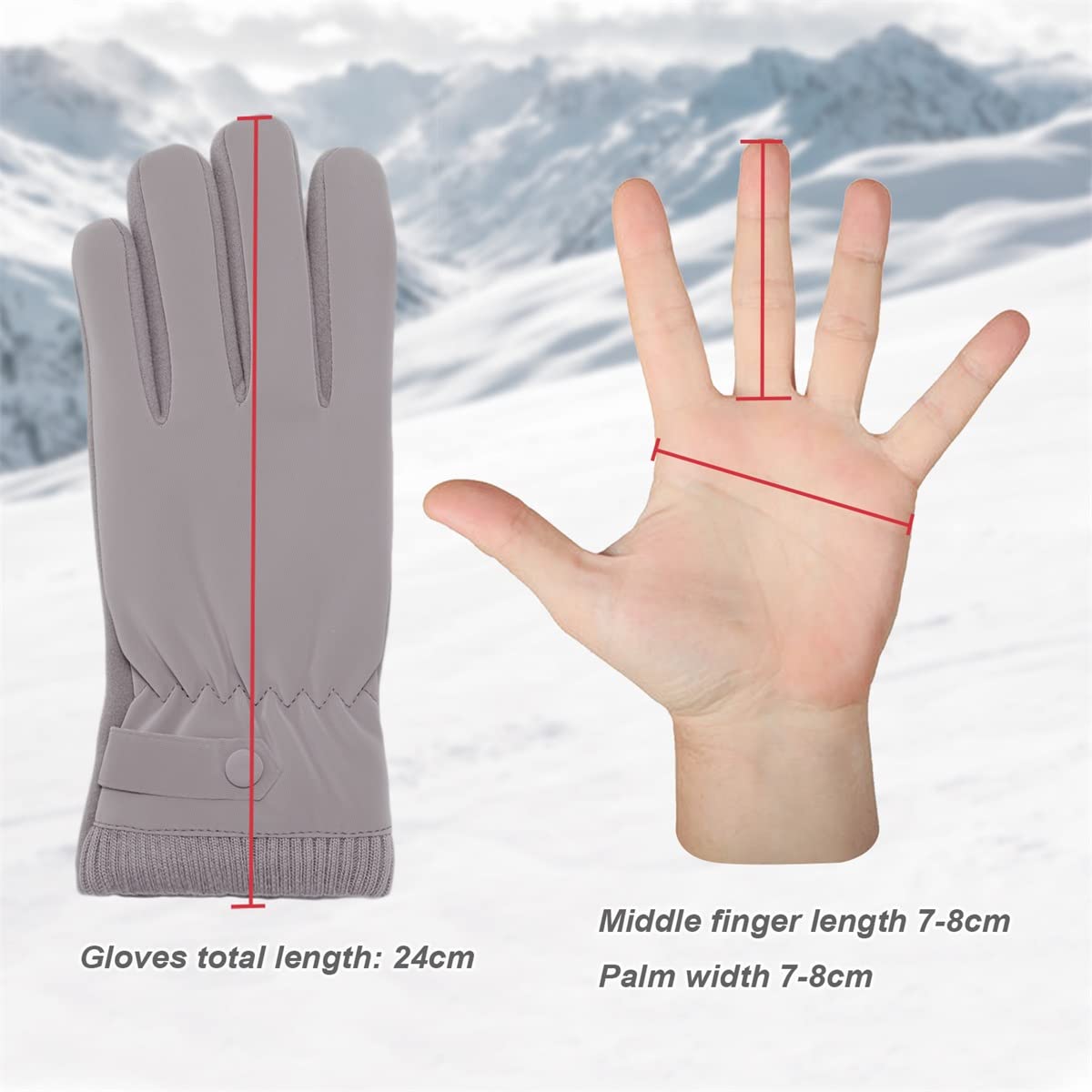 Guantes térmicos para mujer, guantes de ciclismo de invierno y exteriores, forro polar cálido en los guantes de correr con función táctil