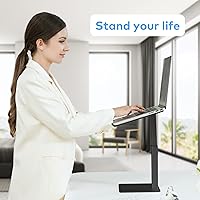 Vista 2 de Soporte para Escritorio de Computadora Portátil, Soporte de Aluminio Ergonómico para Computadora Portátil con Altura Ajustable de 7-15", Elevador