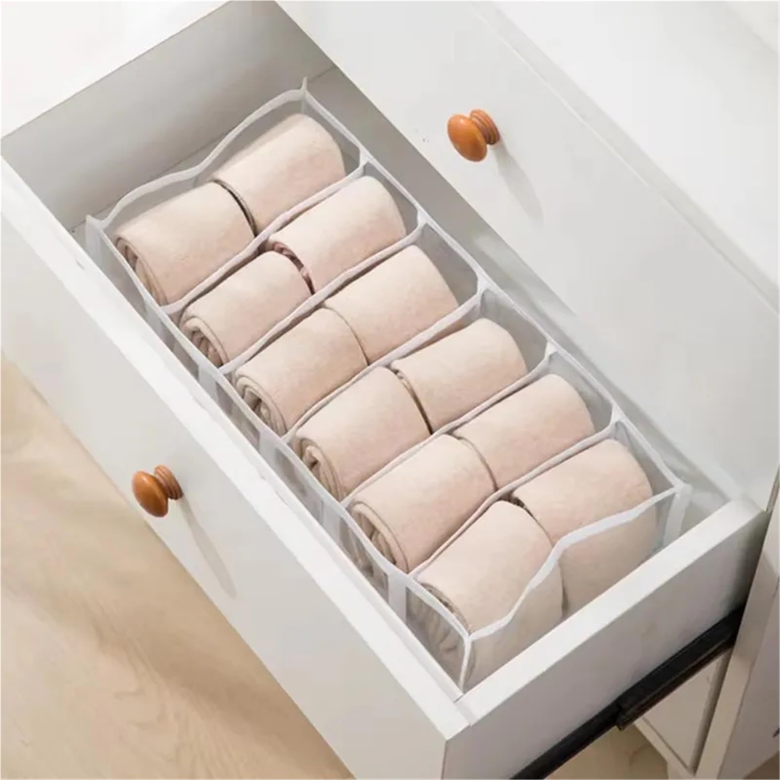 Organizzatore per cassetti della Biancheria Intima, Scatola Porta Calze, Reggiseno, Armadio per la casa, divisorio per Vestiti Pieghevole