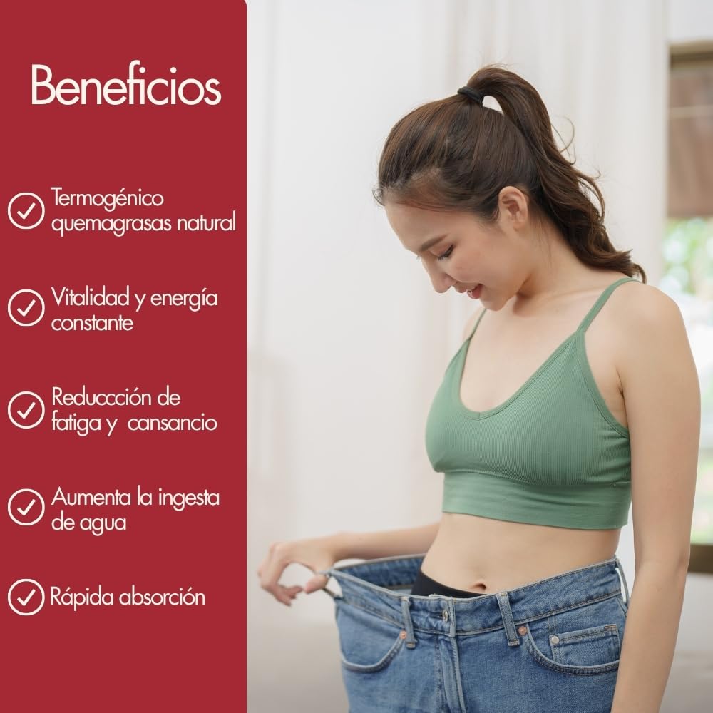 Termogénico Quemagrasa Potente 60 Raciones 102 Gr. Té T-Kontrol en Polvo formulado con Té Negro y Verde. Infusión quemagrasas Vegana Natural en 5 Sabores (Melocotón - Frutos del Bosque)