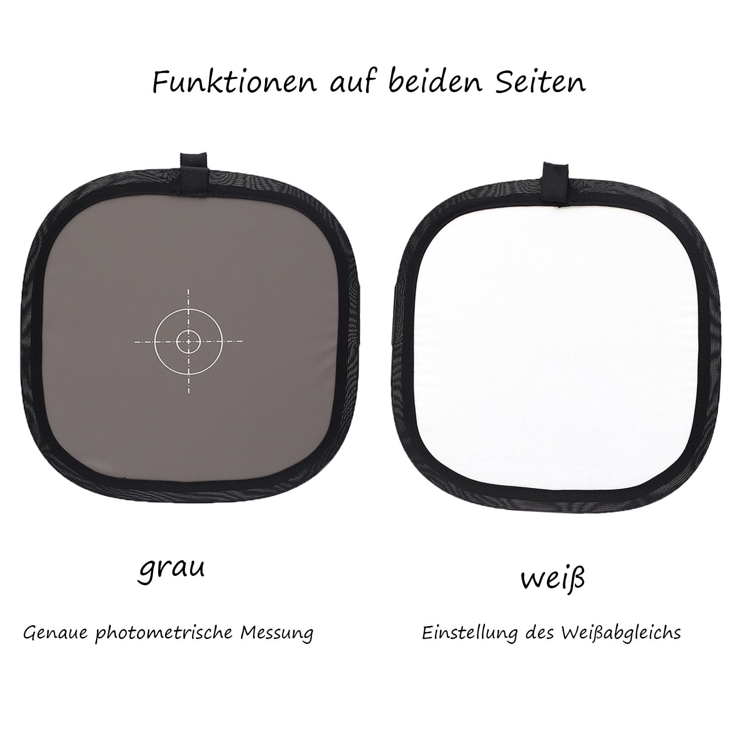 Grau Weißabgleich Karte 30cm Faltbare Doppelseitige Graukarte und 3-in-1 Kleine Weißabgleich Karten 18% Portable Focus Board Graukarte Weißabgleich-Fokusplatte