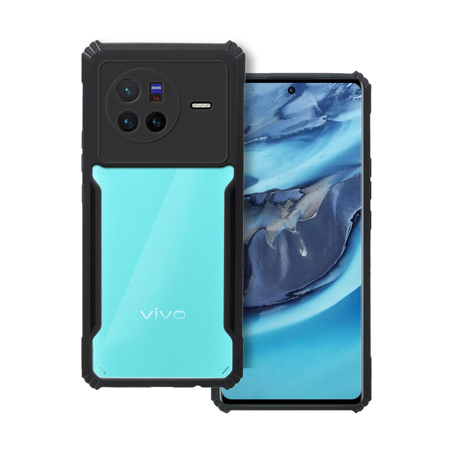 Plus 360 Degree Protection Black Border Back Cover for Vivo X80 - Black (B0CTCDNMJY) Amazon Price History, Amazon Price Tracker