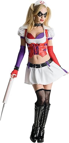 Rubie's womens Dc Comics Batman Arkham City Adult Harley Quinn Asylum Costume