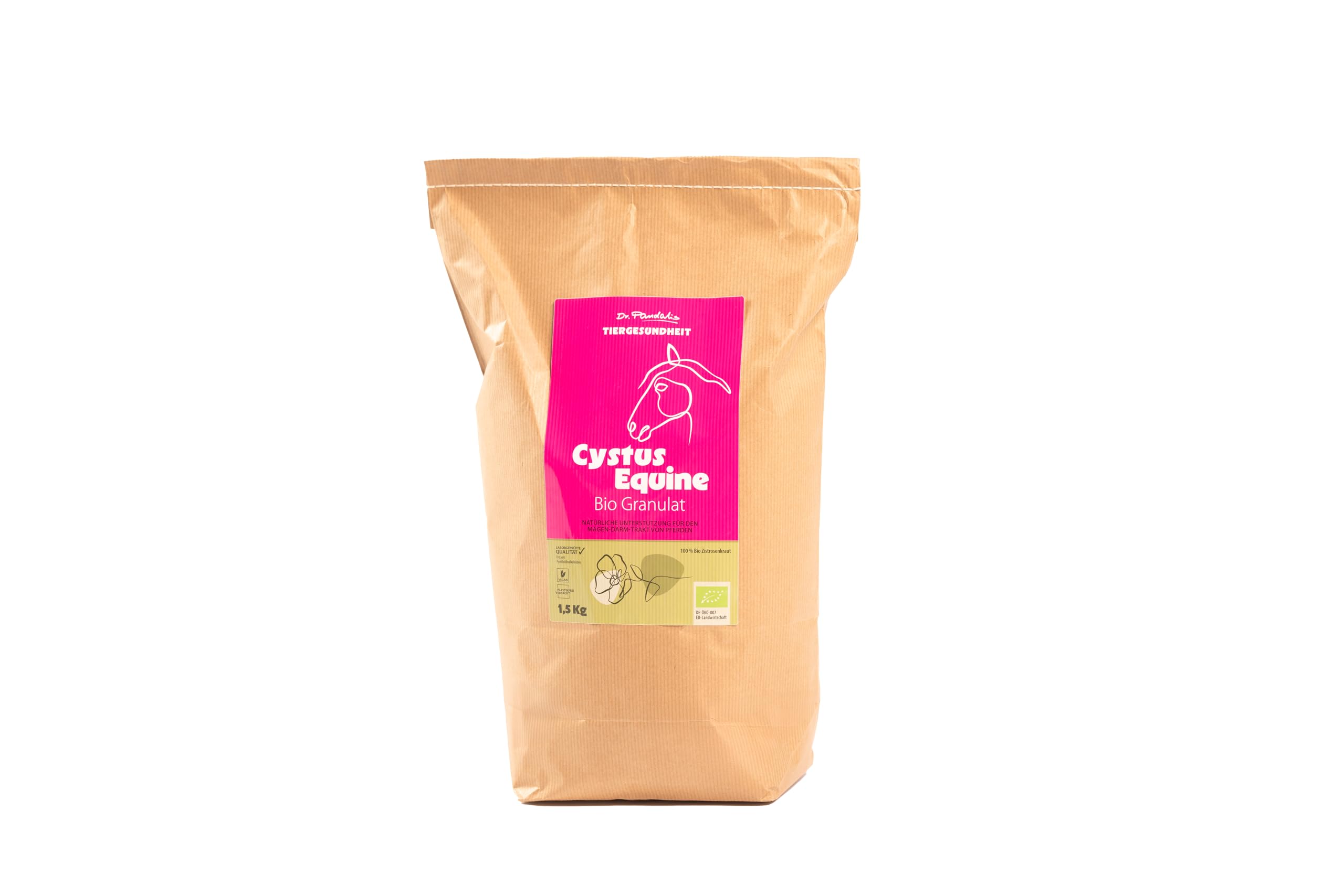 Bio Zistrosenkraut für Pferde 1,5kg – 100% Cistus incanus | Einzelfuttermittel ohne Zusätze & PA, ADMR-konform, Kräuterfutter für mehr Wohlbefinden & Immunsystem