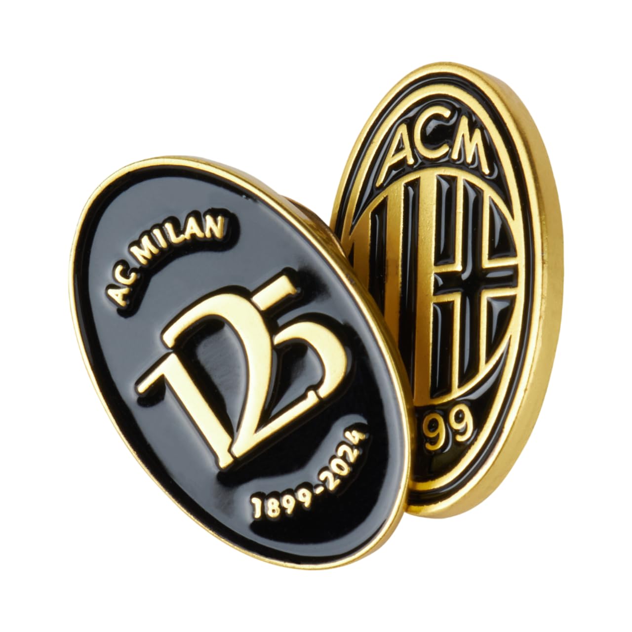 AC Milan Pin 125 aniversario del club, producto oficial, Metal, No Gemstone