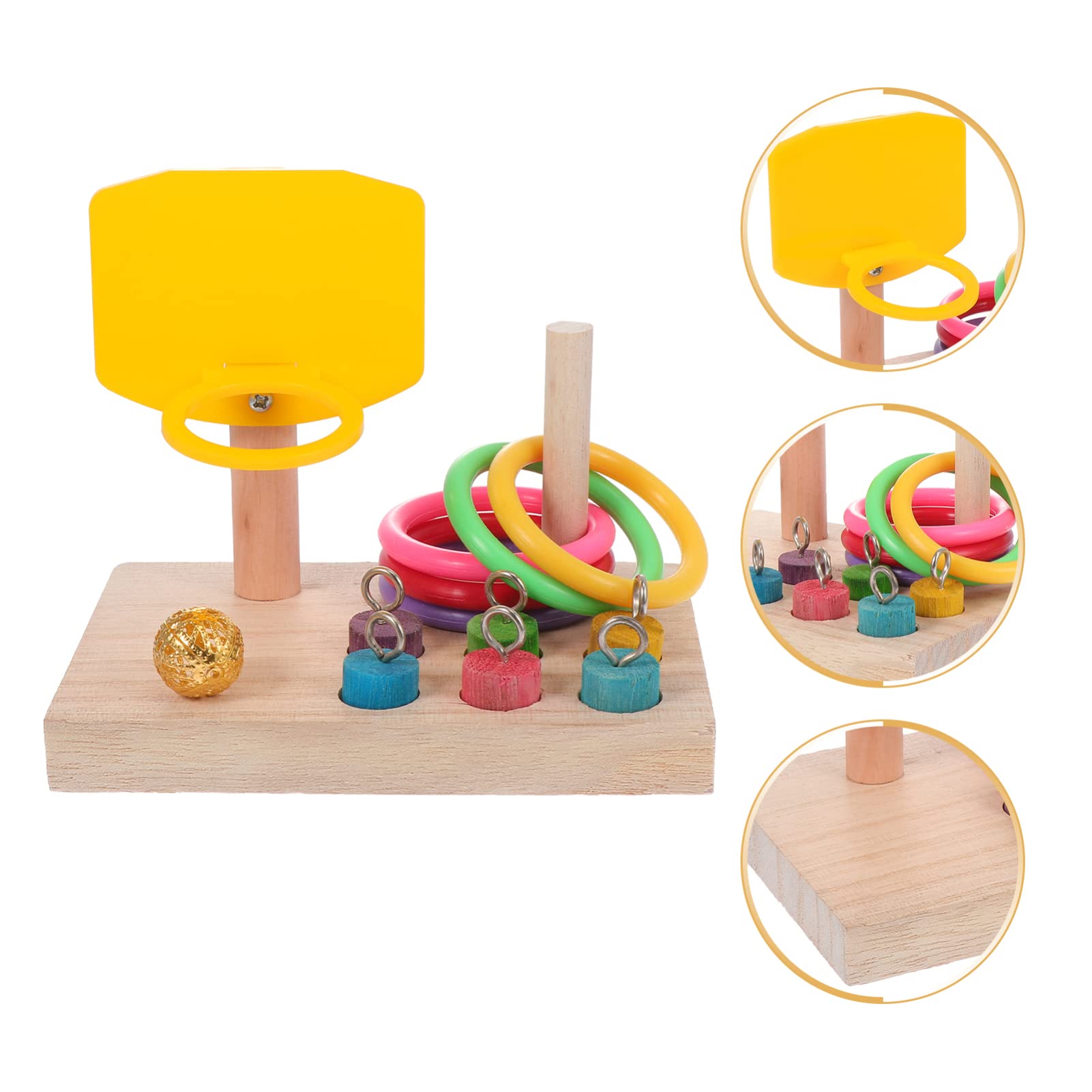 VANZACK 3juegos Juguete De Baloncesto para Perros y Pájaros Accesorio Interactivo De Entrenamiento para Periquitos y Loros Juguete De Entretenimiento Aros De Color y Material Resistente