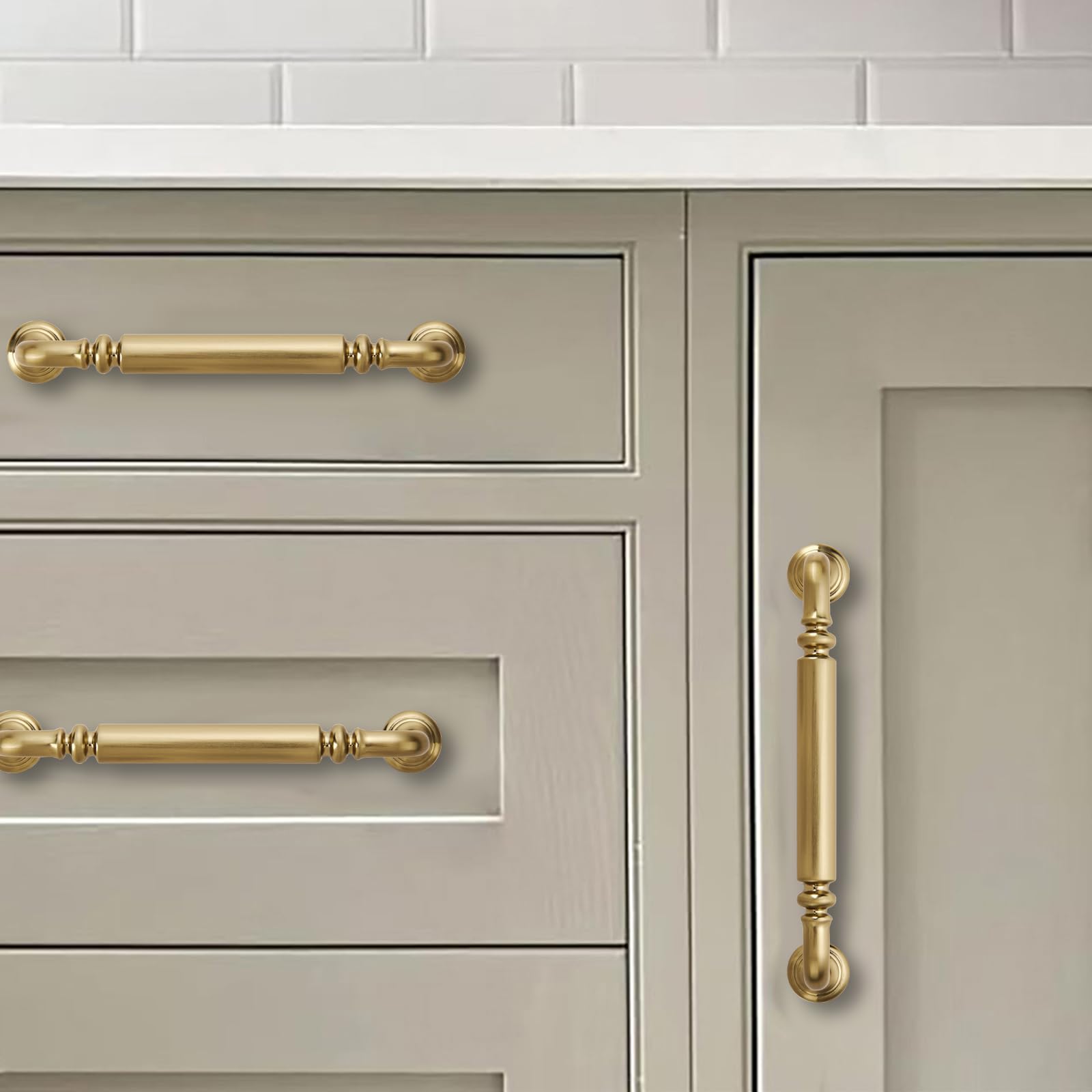 KHTUMEWARE-80392 Champagne Bronze Cabinet Pulls CTC 3 in (76 mm) 2-Pack in Champagne Bronze — KHTUMEWARE