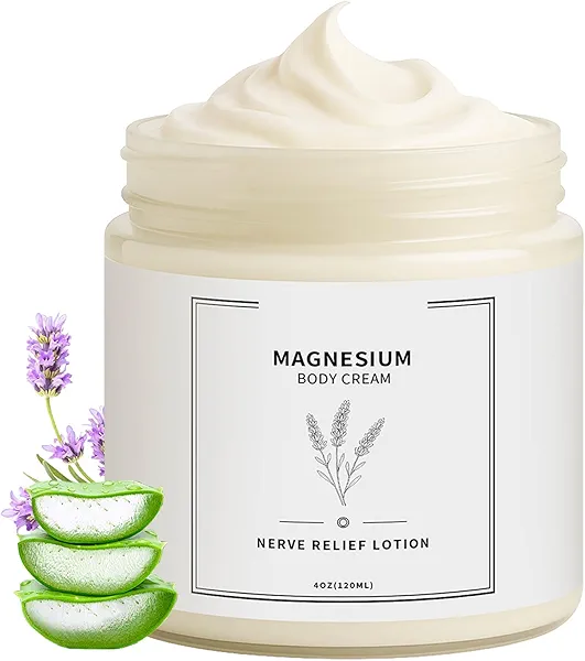 Neuropathy Cream, Nerve Relief Lotion with Magnesium Chloride and Pure Ingredients, for Foot & Leg Care, Fast-Absorbing, Non-Greasy Formula, 120ml