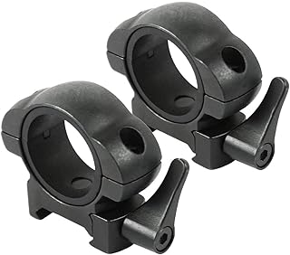 West Lake Set of Two Steel QD Rifle Scope Rings with Picatinny/Weaver Scope Mount, Low Profile, 30mm and 1 inch Scope Diameter - West Lake