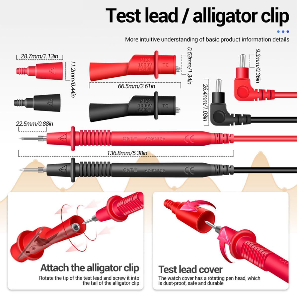 Kichvoe Probador Digital de Resistencia de Aislamiento y Múltiple Salida de Voltaje Pantalla Lcd Retroiluminada Carcasa de Abs para Pruebas y Reparaciones
