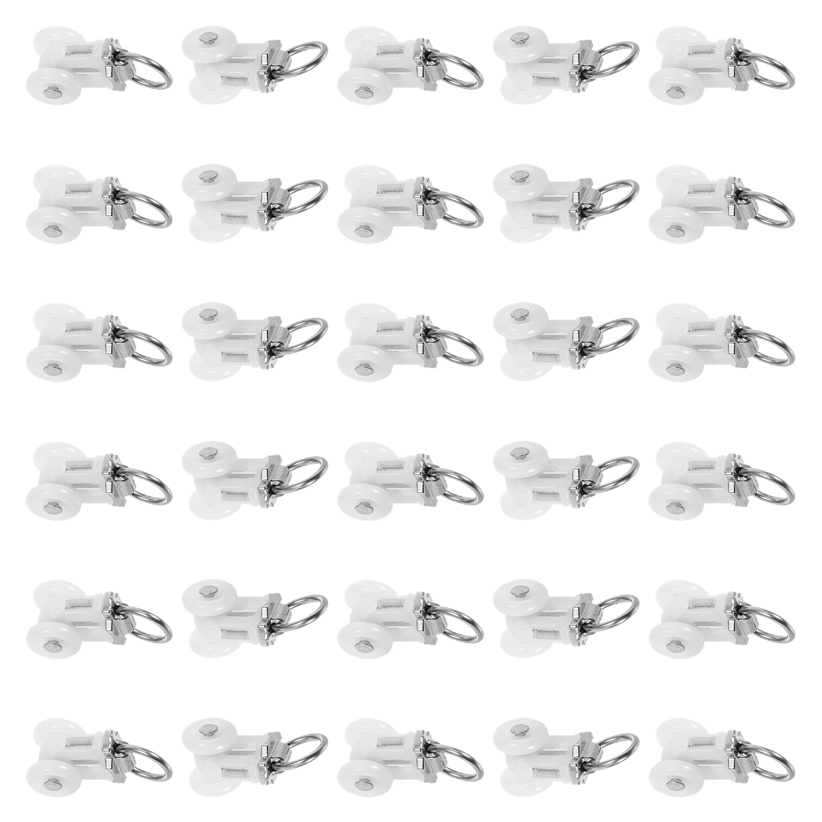 Msioytog 30PCS Ceiling Roller Noiseless Sliding Curtain Track with Roller and Stainless Steel Component for Home Noiseless Curtain Sailplane Structure