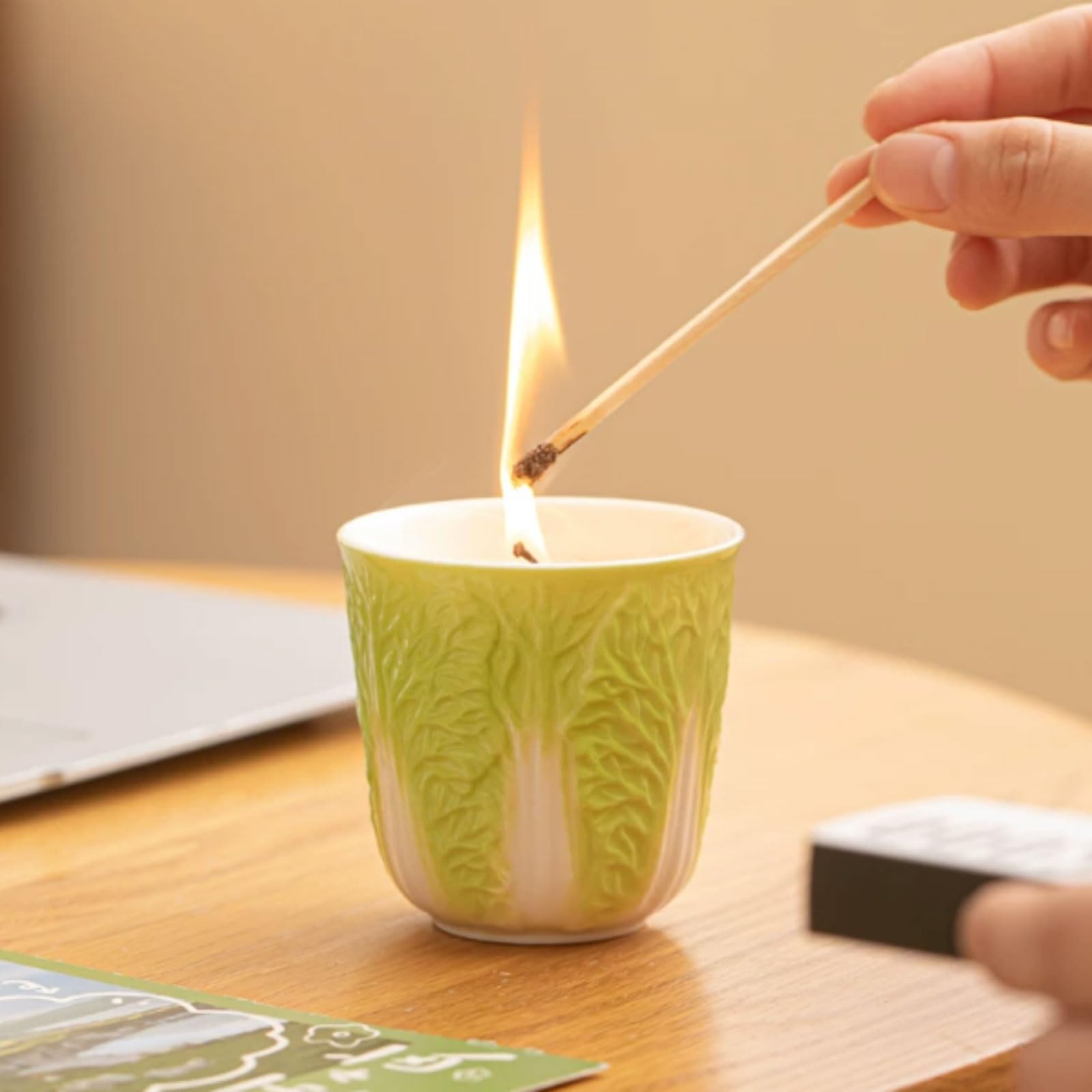 Exquisito Velas de cerámica, velas en tarro, vela de aromaterapia moderna, combustión limpia de larga duración for vacaciones en casa, relajación y Spa meloso(Bergamot Cedarwood)