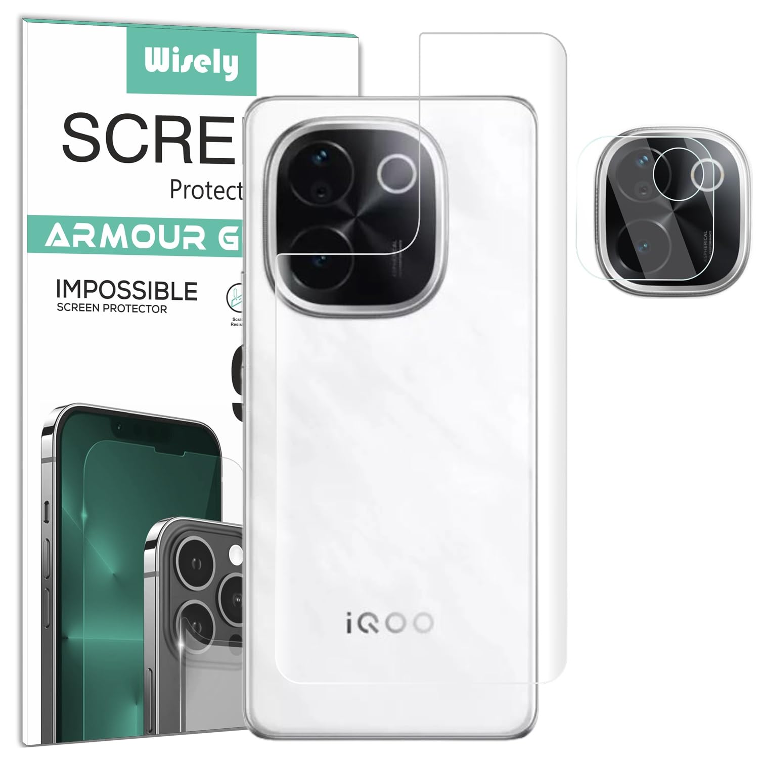 Wisely 2in1 Camera Lens Nano Glass + Anti Scratch TPU Back Guard Screen Protector for iQOO Z9s Pro 5G - |Back + Camera Guard| (B0DHVVBBLF) Amazon Price History, Amazon Price Tracker