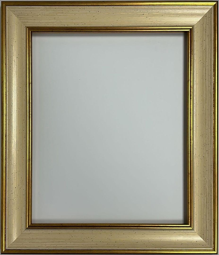 Frames By Post Cream With Gold Scandi Picture Photo Frame A2 Plastic Glass