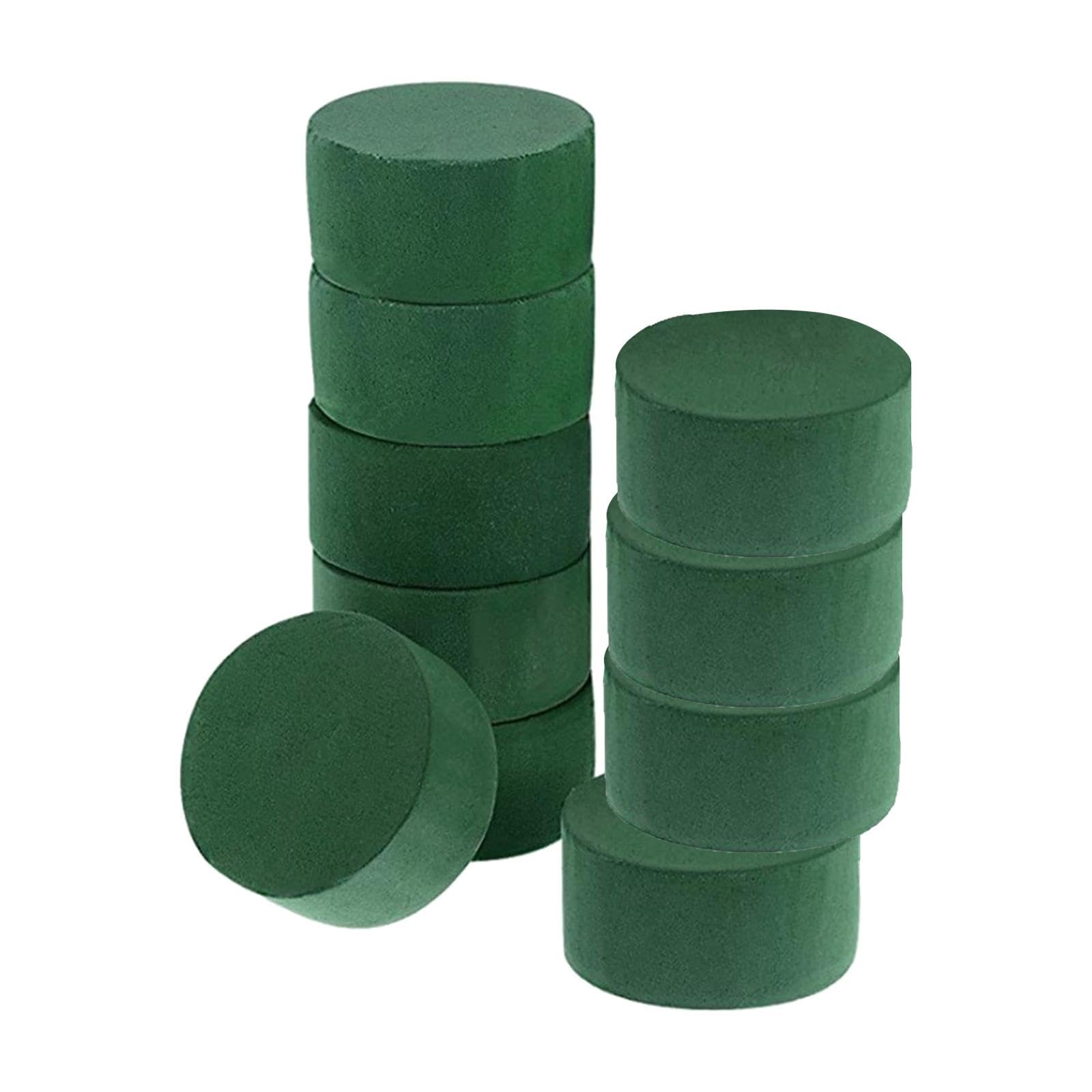 Round Floral Foam Blocks Flower Arrangement Kit for Fresh or Silk Artificial Flowers Premium Green Plant Foam for Birthday Decoration Party (3.15x1.57 Inch)(Set of 4)-image-41