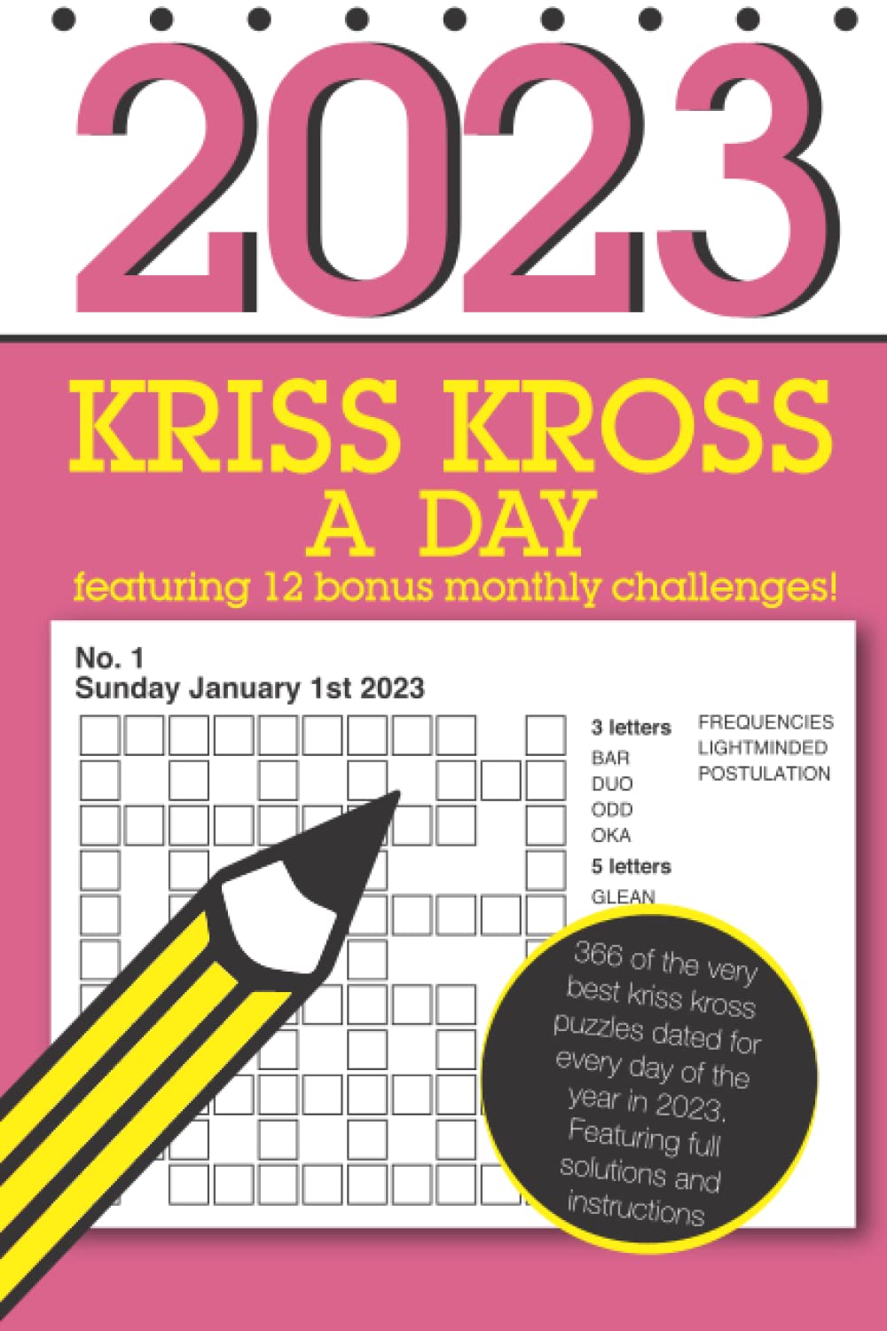 Kriss Kross A Day 2023: 366 fantastic daily word fill in puzzles