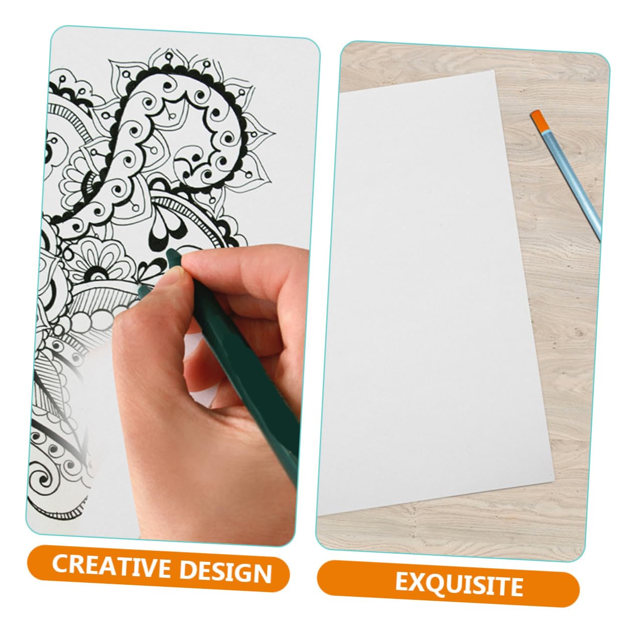 SHINEOFI Papier Aquarelle Blanc 2 Paquets 100 Feuilles Papier à Dessin Épais Format 16k pour Garçon et Filles pour Graffiti et Usage Scolaire