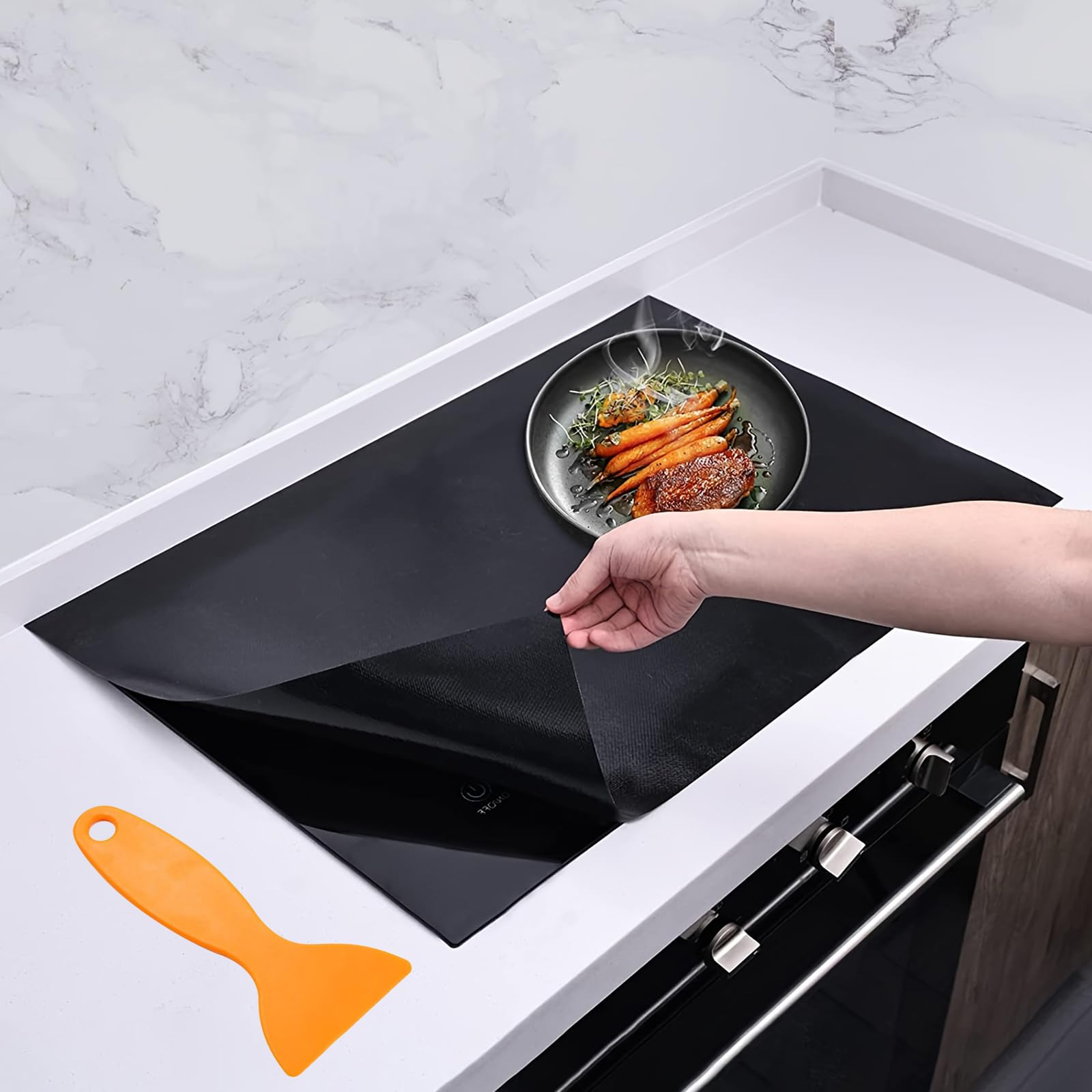 KitchenRaku 1 stuk inductiekookplaat beschermmat, antislip