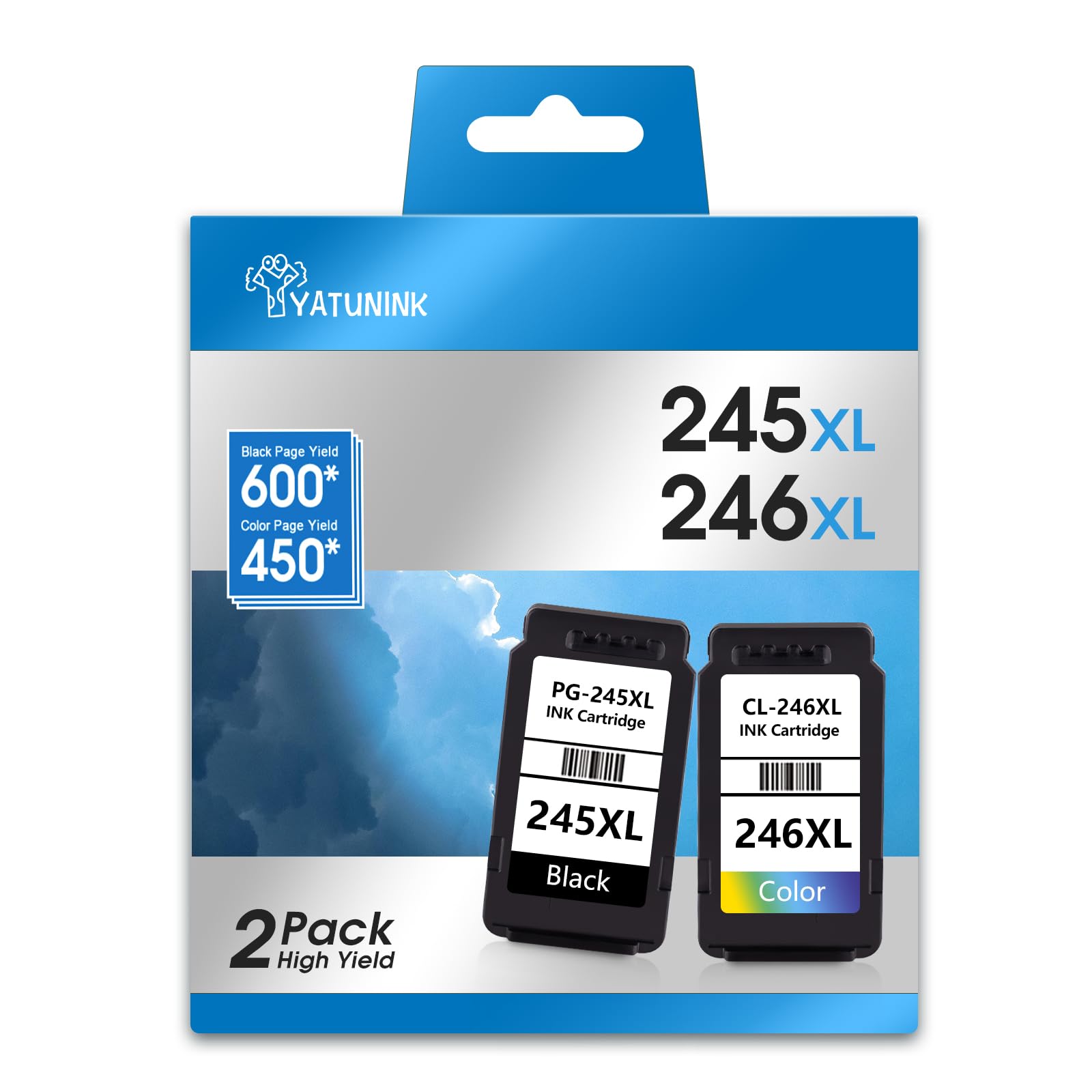 Remanufactured Ink Cartridge Compatible with 245XL 246XL Ink Cartridges (2Packs)