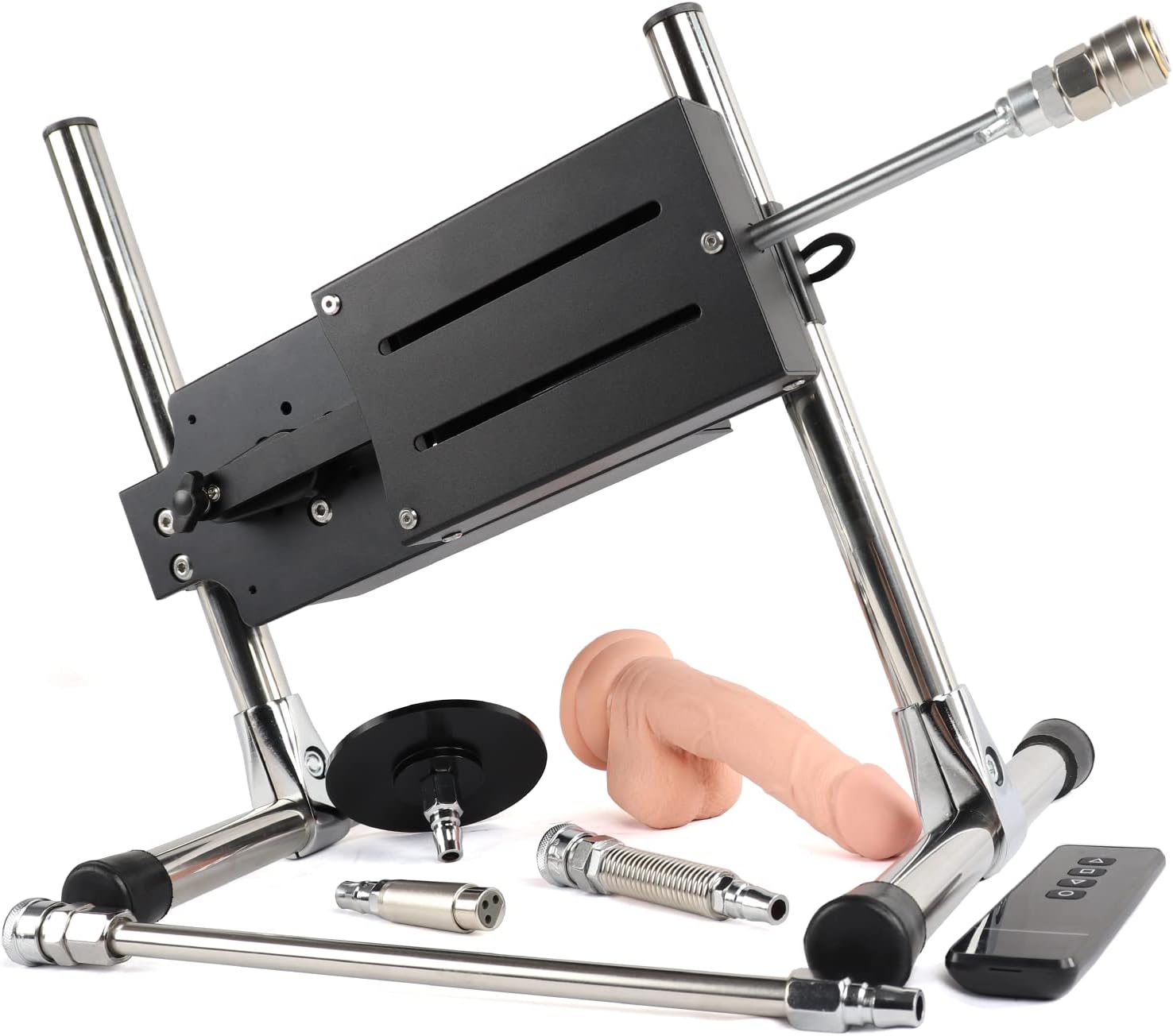 Fredorch Premium Sex Machine with Vac-u-Lock System, Intellgent Remote & APP & Voice Controlled with 5 Attachments Dildo/Extension Rod/Suction Cup/Spring for Women