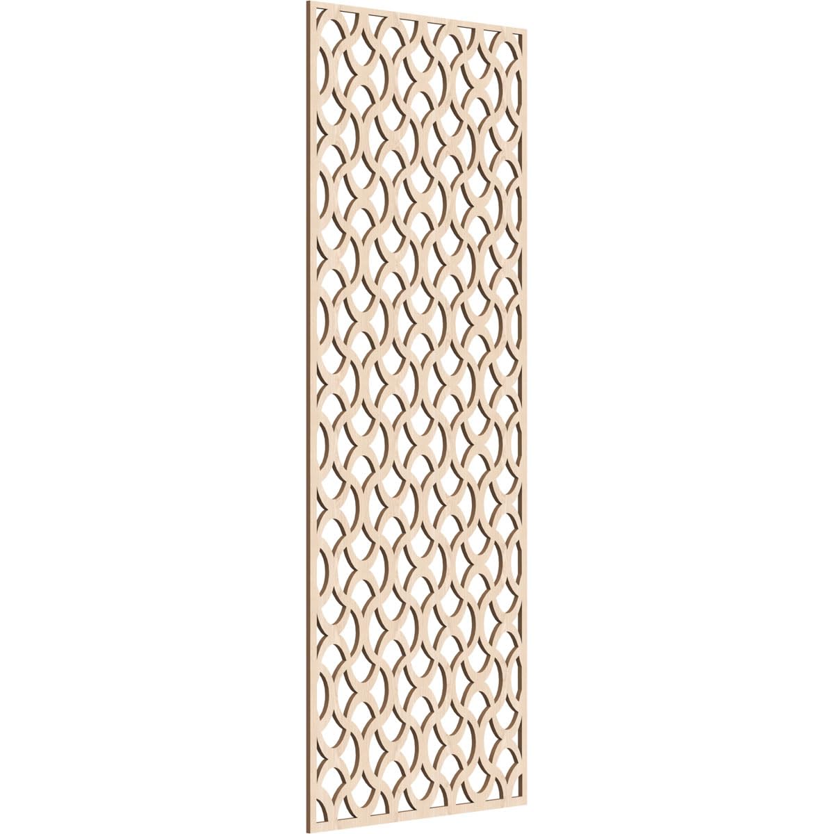 Resort Decorative Pierced Fretwork Wood Wall Panels, 21 3/8"W x 54 3/8"H x 1/4"T, Red Oak