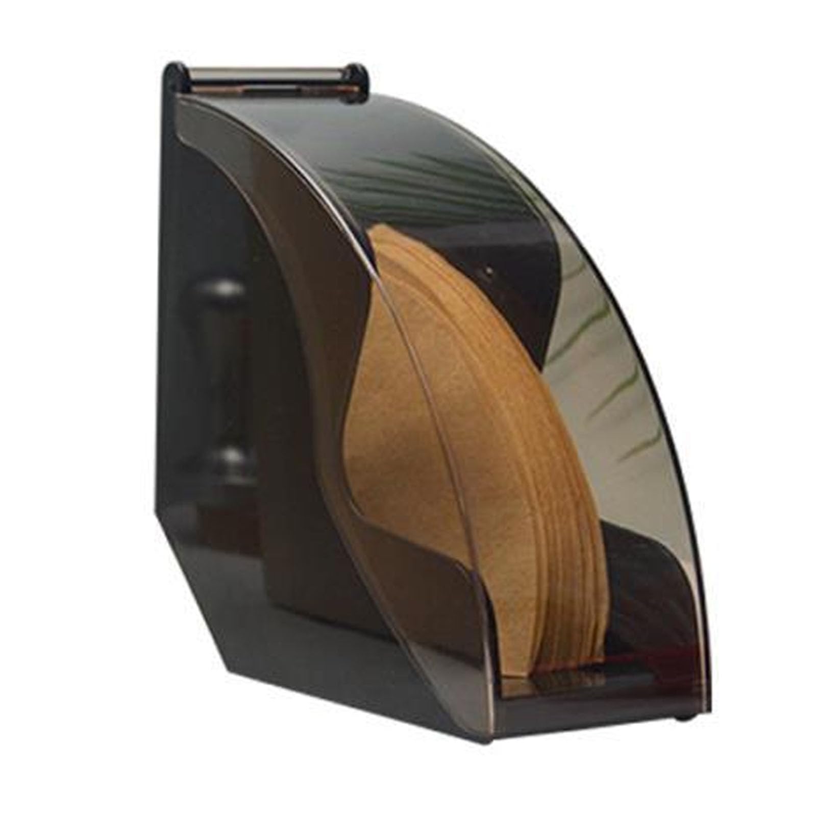 Support Filtre à Café En Acrylique Anti-Poussière - Forme Éventail Avec Couvercle - Organisateur Pratique