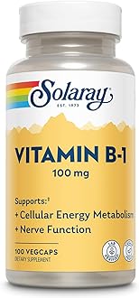 Vitamin B-1 100 mg | Healthy Energy Metabolism, Skin, Brain, Heart & Nervous System Support | 100 VegCaps