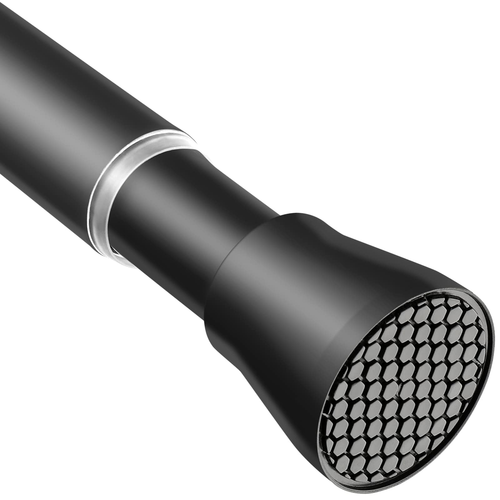 AIZESI Tension Curtain Rod for Windows 28 to 48 Inch No Drilling Adjustable Expandable Spring Loaded Curtain Rod, 7/8" Diameter Never Rust, Small Shower Rod for Bathroom, Doorway, Closet, BlackCarbonfree Certified