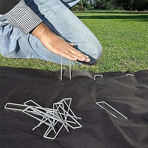 König Design Erdanker, Bodenanker aus Verzinkten Stahl, Stabile Erdnägel für Unkrautvlies, Gartenvlies, Zaun 150 x 30 mm - Ø 3 mm – Bild 4