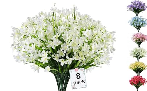 Siganorpy 8 Pcs Artificial Daffodils Flowers Outdoor Table V