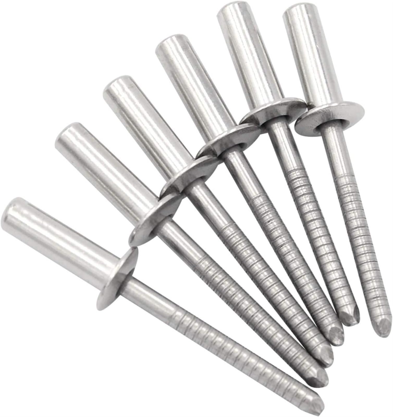 Remaches de sujeción Nutsert, tornillos, remaches, sujetadores, tornillos M3.2/M4/M4.8/M6.4 Cabeza redonda de acero inoxidable Remache ciego de extremo cerrado Remaches huecos sellados Remaches ciegos