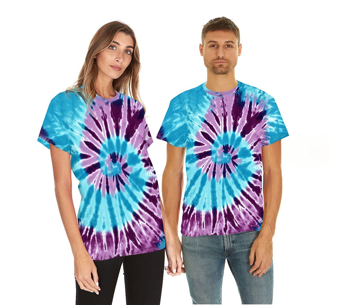 Krazy TeesTie Dye Shirt Women Tops, Tie Dye Shirts for Men, Teens, Tie Dye T Shirts, 100% Cotton in 35 Colors, Sizes S-5XL
