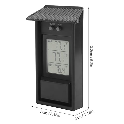 Miniatura 3 de Medidor de temperatura impermeable para exteriores, termómetro digital máximo mínimo, práctico termómetro de invernadero, accesorios de jardín para