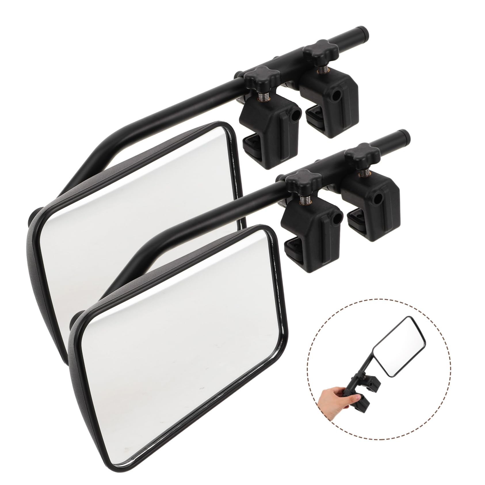 PartyKindom 2piezas Espejo De Remolque Gran Angular Para Camioneta Espejos Retrovisores Extensibles De Remolque Para Enganche De Mejora La Visibilidad Al Conducir Camioneta