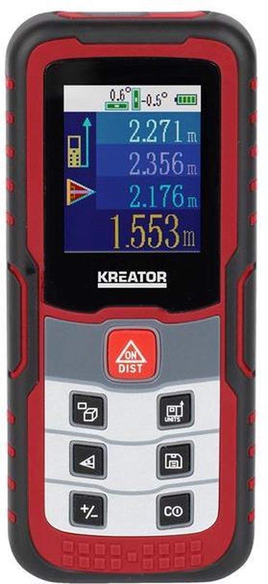 Kreator KRT706510 - Medidor de Distancia láser 60 m
