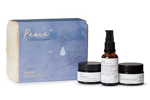 Evolve Organic Beauty - Kit de cuidado de la piel natural Hydration Heaven | Pequeño lote, belleza limpia vegana (juego de 3 piezas) El embalaje