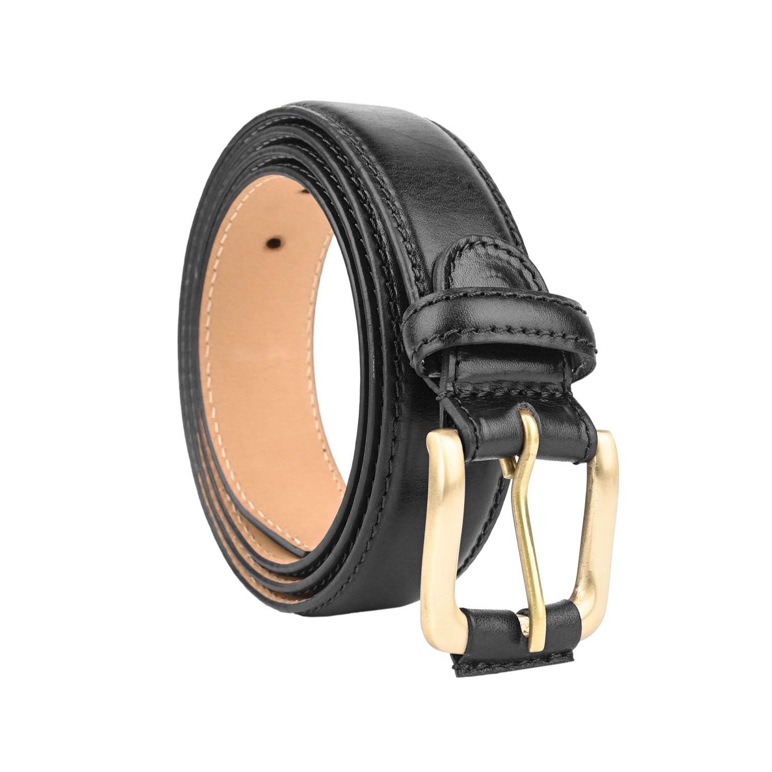 Police Men's Belt in Genuine Leather, 3.5 cm High, Shortenable, Classic, Nickel Free, Black 935, 110 cm (TG 46-50)