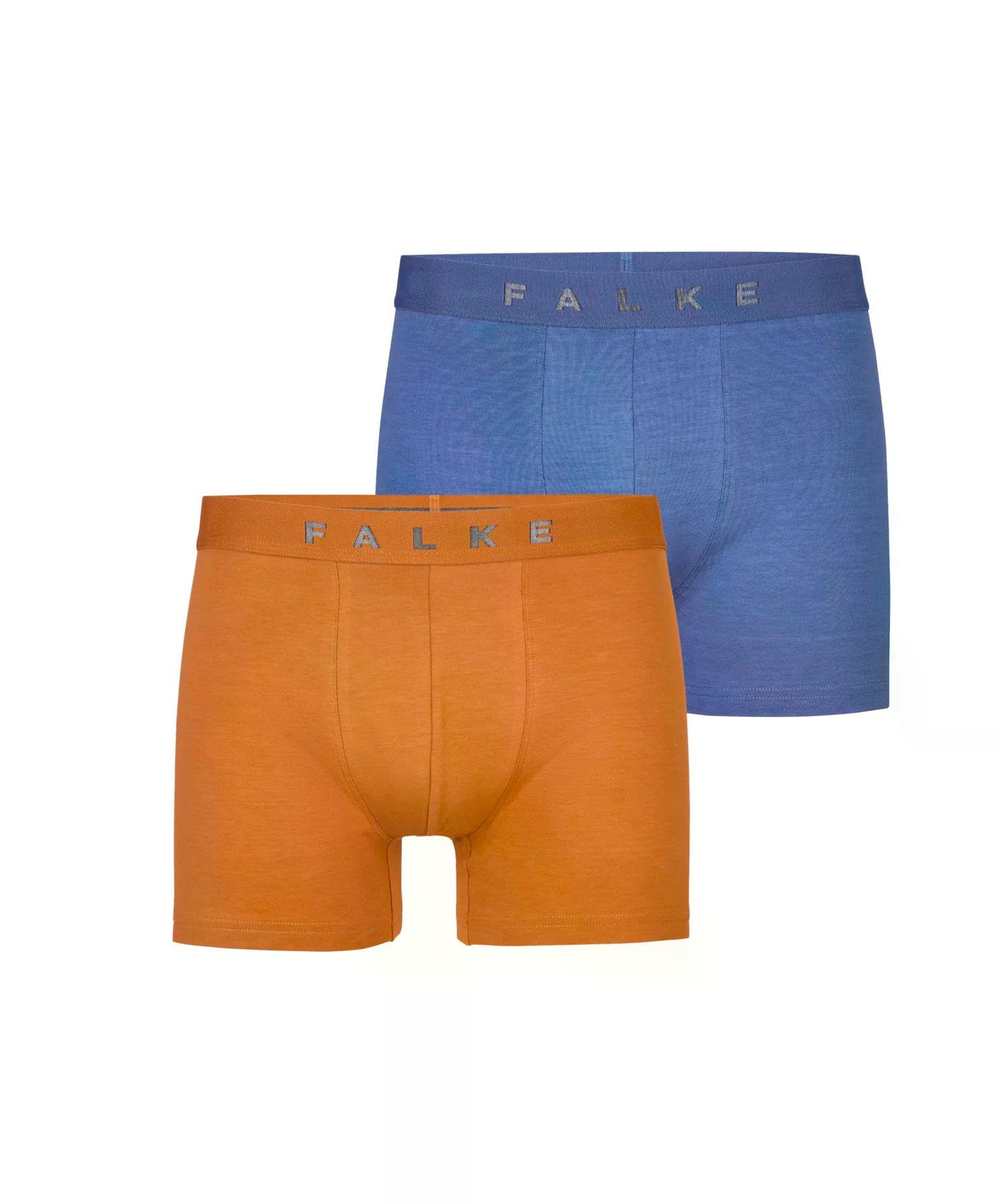 FALKE Daily Comfort Boxer Colour Multipack M Bx cotone traspirante confezione di 2 pezzi, Boxer Uomo, Multicolore Blue Orange Mix 0090, XXL