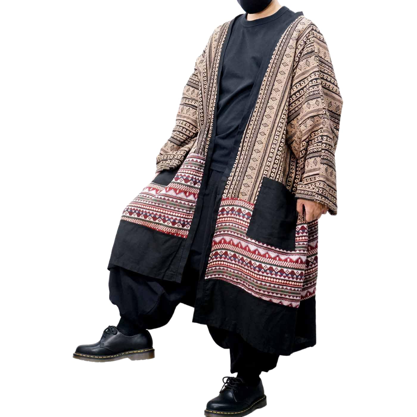 エスニック❤　モン族ロングコート　ロングジャケット　ロングカーディガン　新品13 エスニック ロングコート 羽織り アウター メンズ レディース