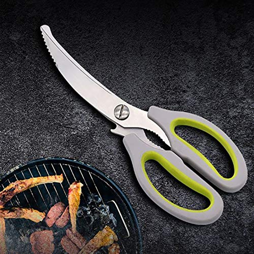 Forbici da cucina Nuove forbici per alimenti in acciaio inossidabile, forbici da cucina curve, forbici per barbecue coreane