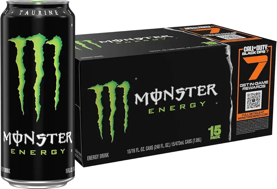 Monster Energy Drink, Green, Original, 16 Ounce (Pack of 15)