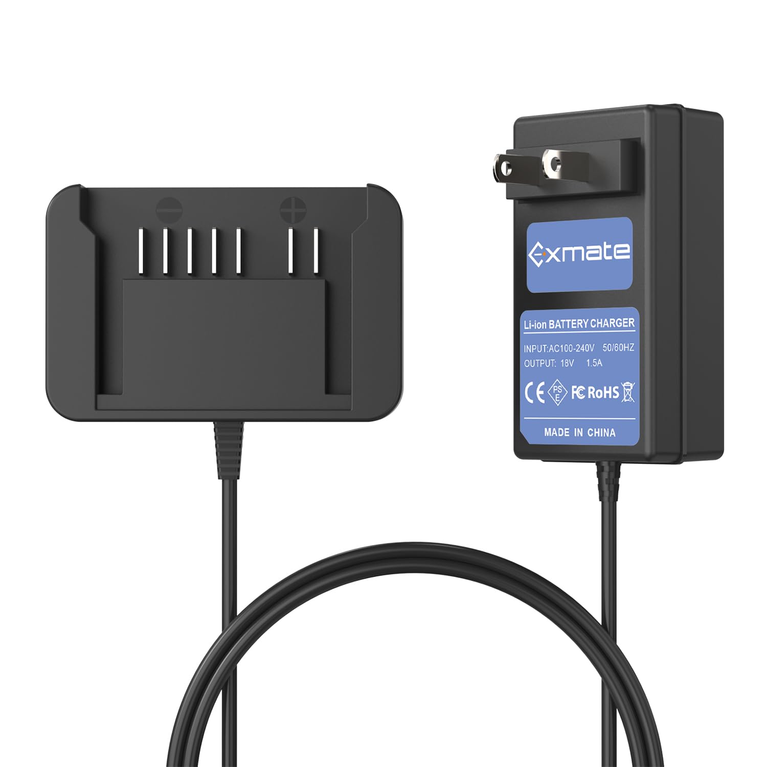 Exmate 18V Charger Compatible with Hitachi 18V Battery BSL1830C BSL1815S BSL1815X BSL1830 330139 330557 339782