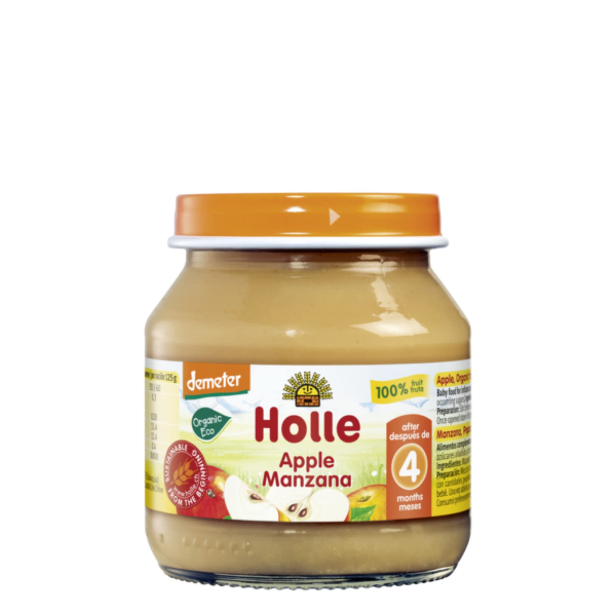 Holle - Potito 100% Manzana Holle 125 gr 4m+ - 582602