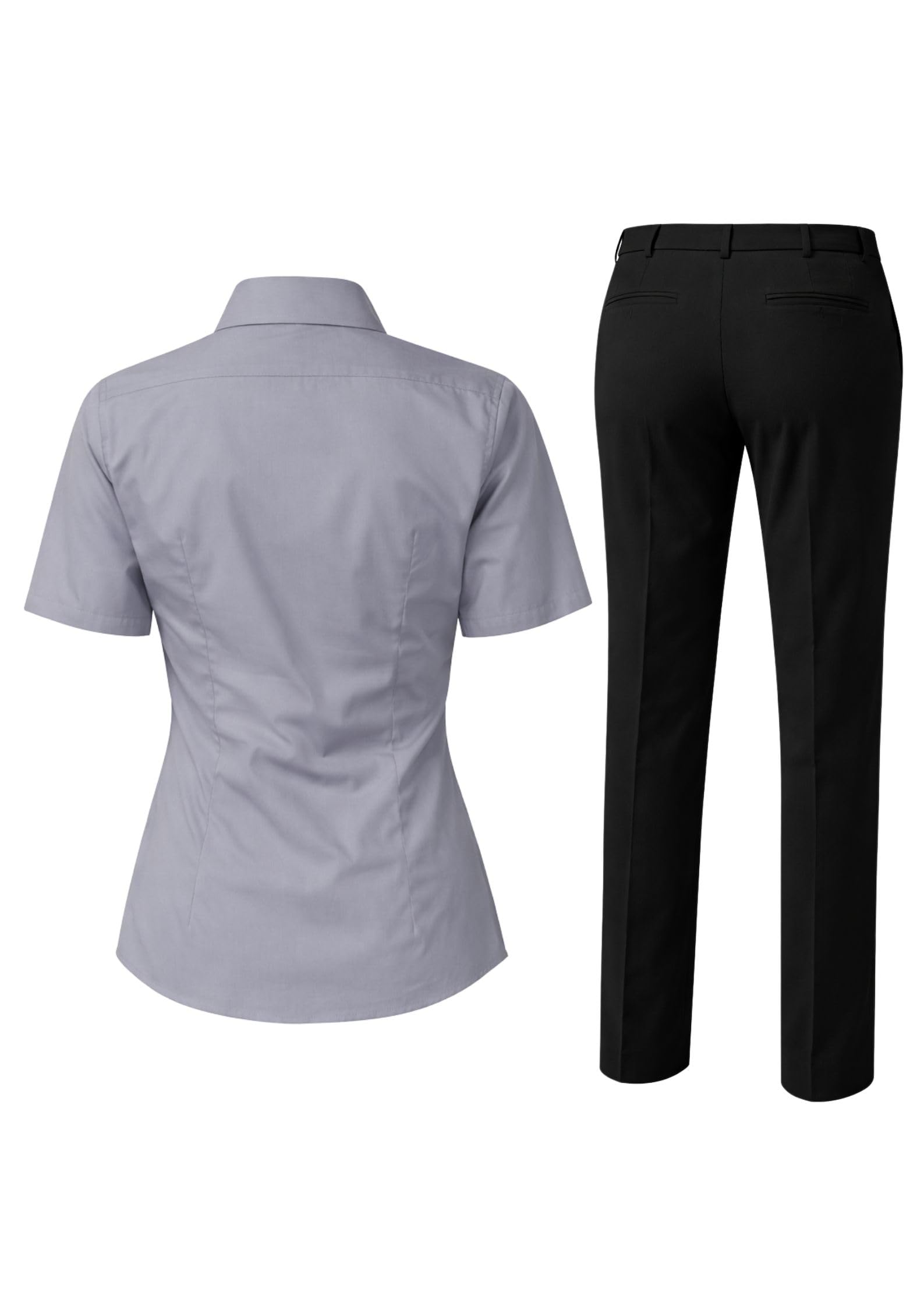 Victory Camisa Camarera Mujer Manga Corta y Pantalón Hostelería Barista Coctelería Chino - S826B&836
