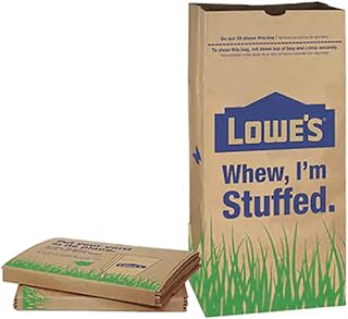 Lowes Garbax Heavy Duty 30 Gallon Brown Paper Lawn & Refuse Bags (5 Pack) - Tear-Resistant Yard Waste Solution