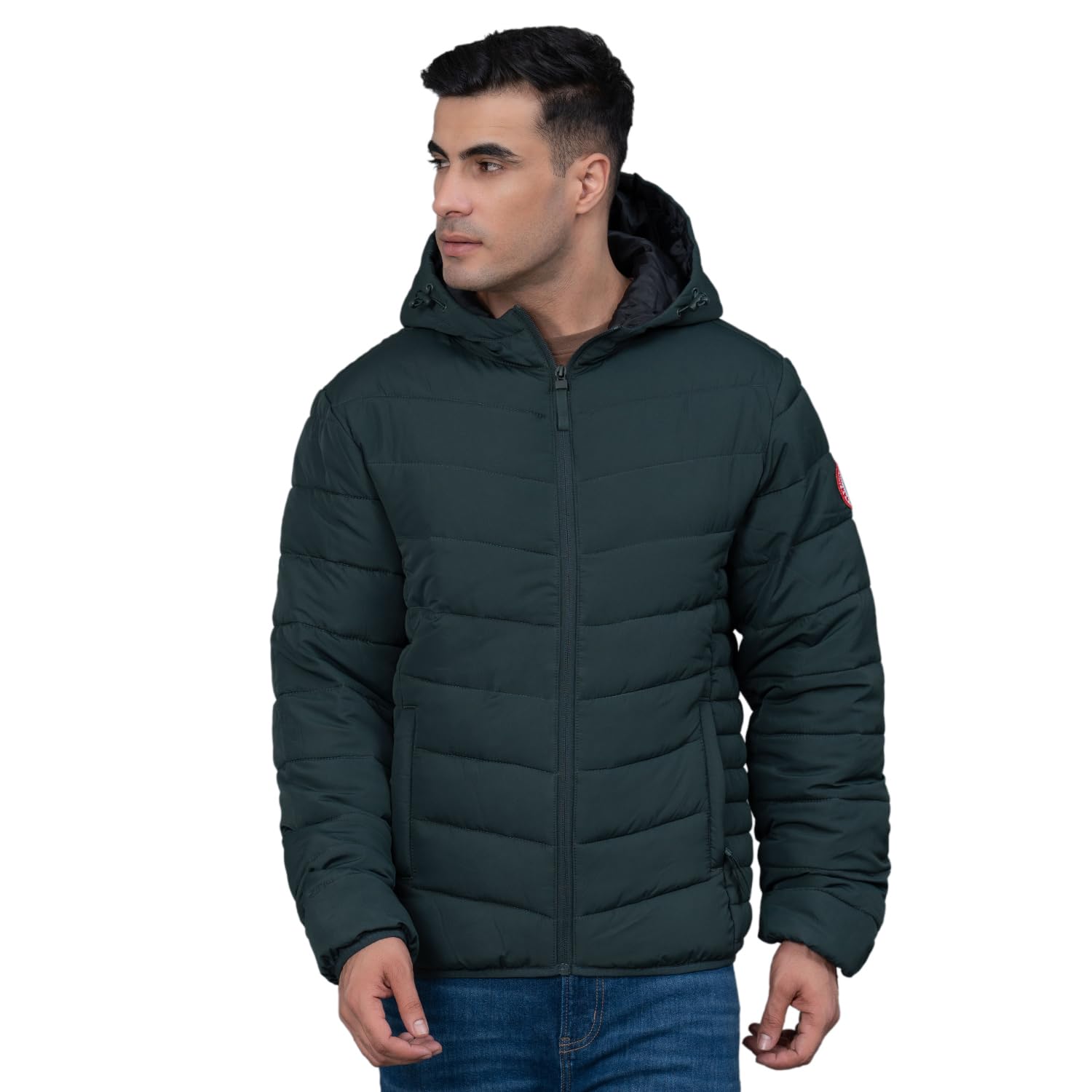 Red Tape Polyester Casual Padded Jacket With Hood For Men | Stylish, Cozy And Comfortable Standard Length