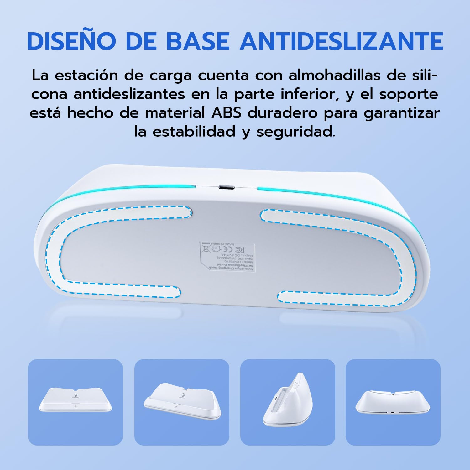 Mcbazel Base de Carga para PS Portal Remote Player, Soporte de Carga Portátil con Luces RGB, Soporte de Carga para Accesorios PS5 Portal