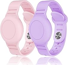 Kids Waterproof Airtag Bracelet Compatible with Apple AirTag, Hidden Silicon Protective Case for Air