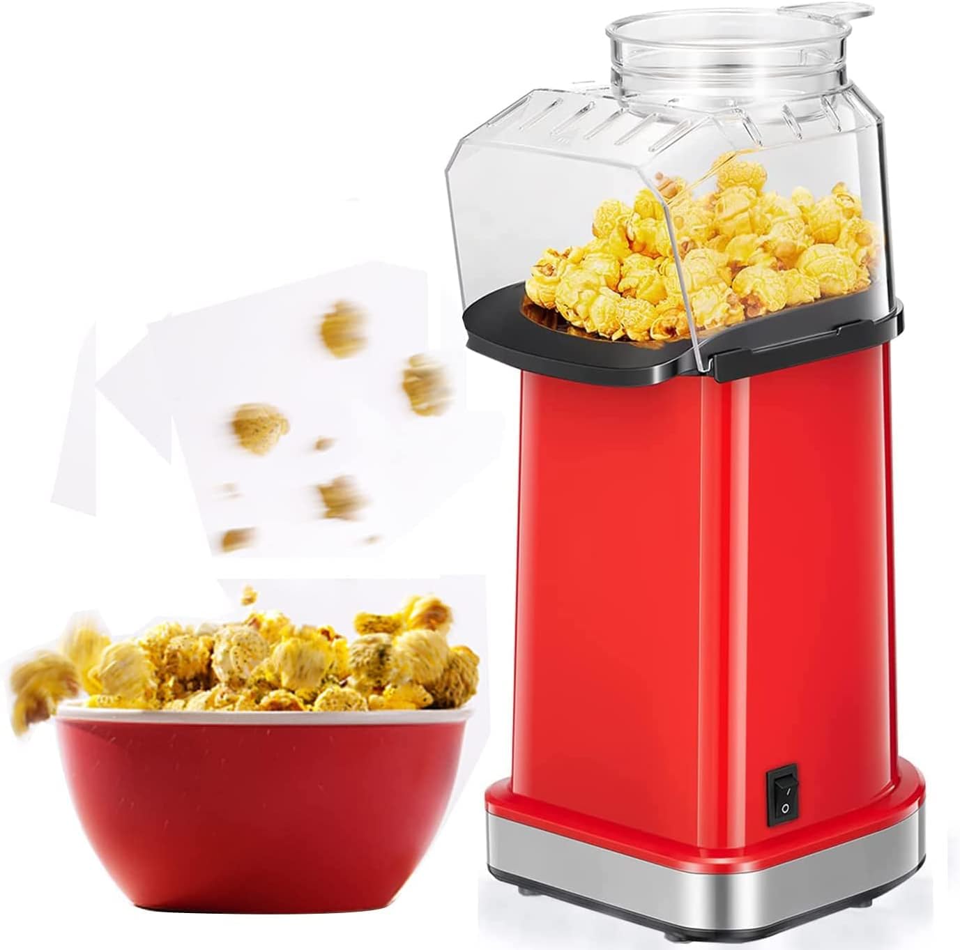 Home Popcorn Maker 1400W, Retro Popcorn Maker, Air Popcorn Popcorn